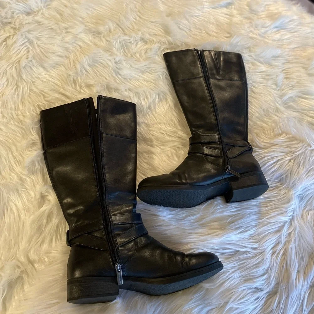 Bandolino size 9.5 black leather riding boots